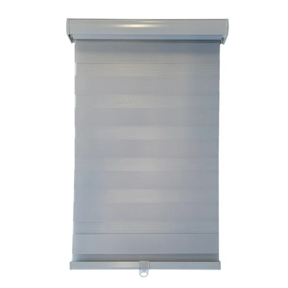 ITY CDNG-3 24 Olivia Stone Cordless Polyester Zebra Day-Night Blind 24"x84" in Grey