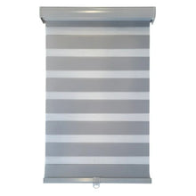 Load image into Gallery viewer, ITY CDNG-3 27 Olivia Stone Cordless Polyester Zebra Day-Night Blind 27&quot;x84&quot; in Grey
