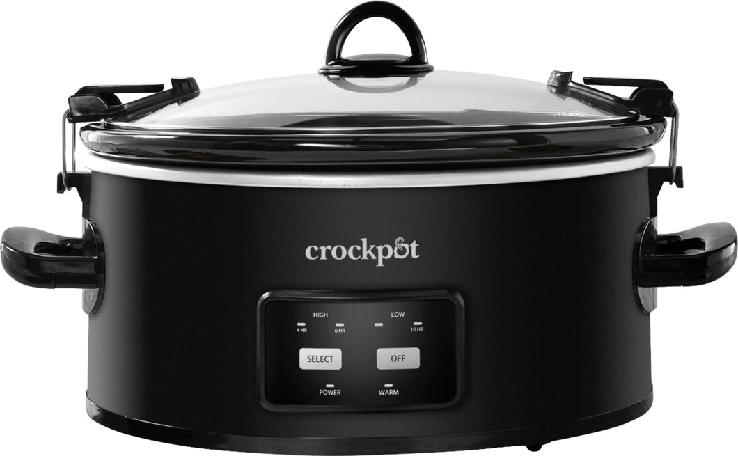 CROCKPOT Programmable 6Qt Slow Cooker with Locking Lid - Refurbished with Home Essentials Warranty - 2125185