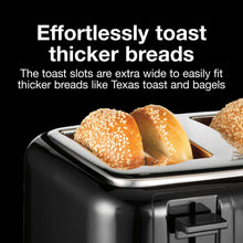 Load image into Gallery viewer, PROCTOR SILEX Wide-Slot 4 Slice Black Toaster - 24215PS
