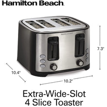 Load image into Gallery viewer, HAMILTON BEACH Extra Wide 4 Slot Toaster with Defrost and Bagel Functions - 24633C
