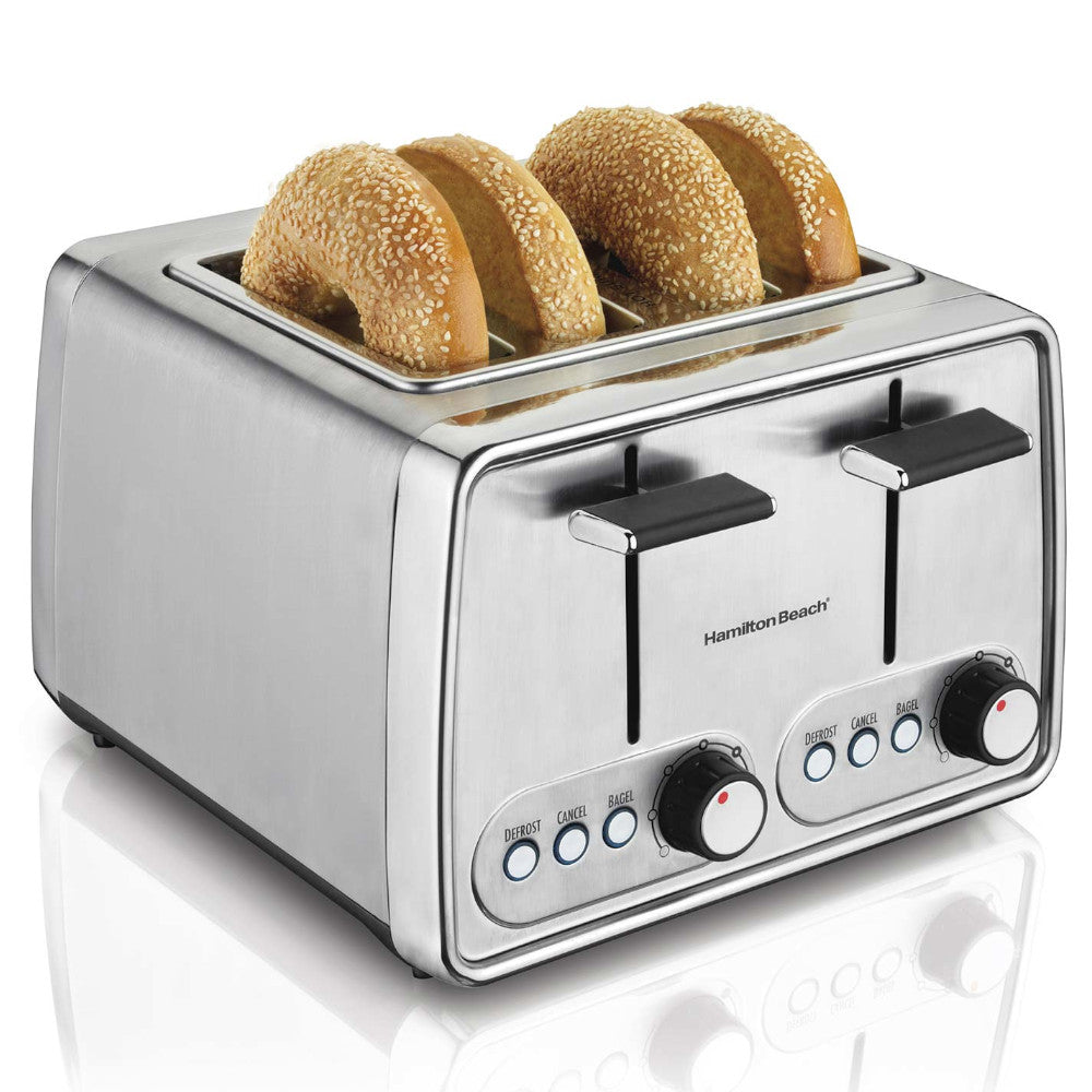 HAMILTON BEACH Grille-pain 4 tranches en acier inoxydable - 24781C 