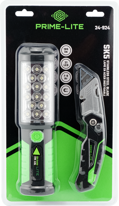 PRIME LITE Lampe de poche/couteau utilitaire 2 pièces - 24-924