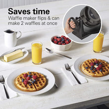 Load image into Gallery viewer, HAMILTON BEACH Double 7&quot; Round Belgian Waffle Maker - Refurbished with full manufacturer warranty - 26201C
