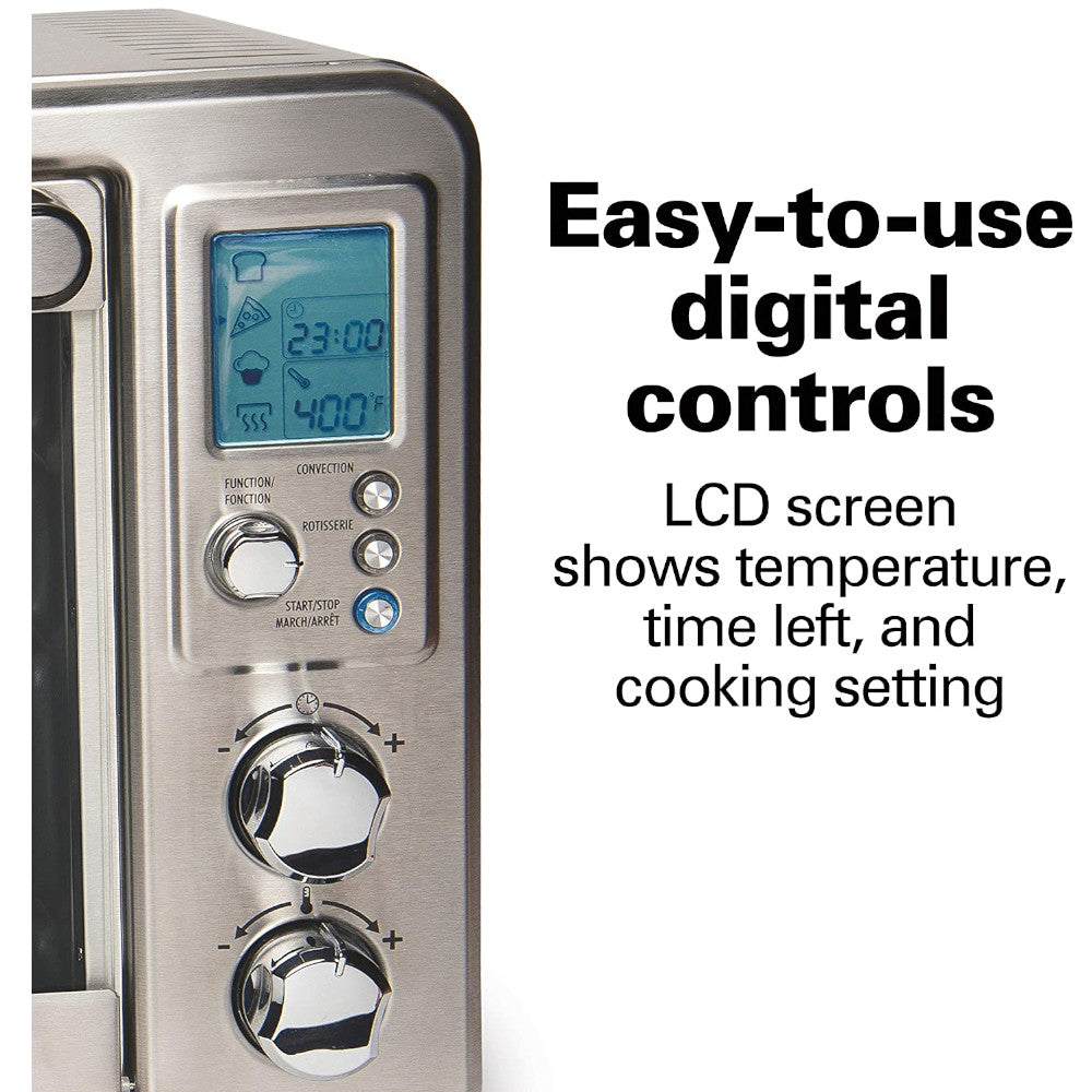 HAMILTON BEACH Stainless Steel Digital & Convection Toaster Oven - Refurbished with Full Manufacturer Warranty - 31190C
