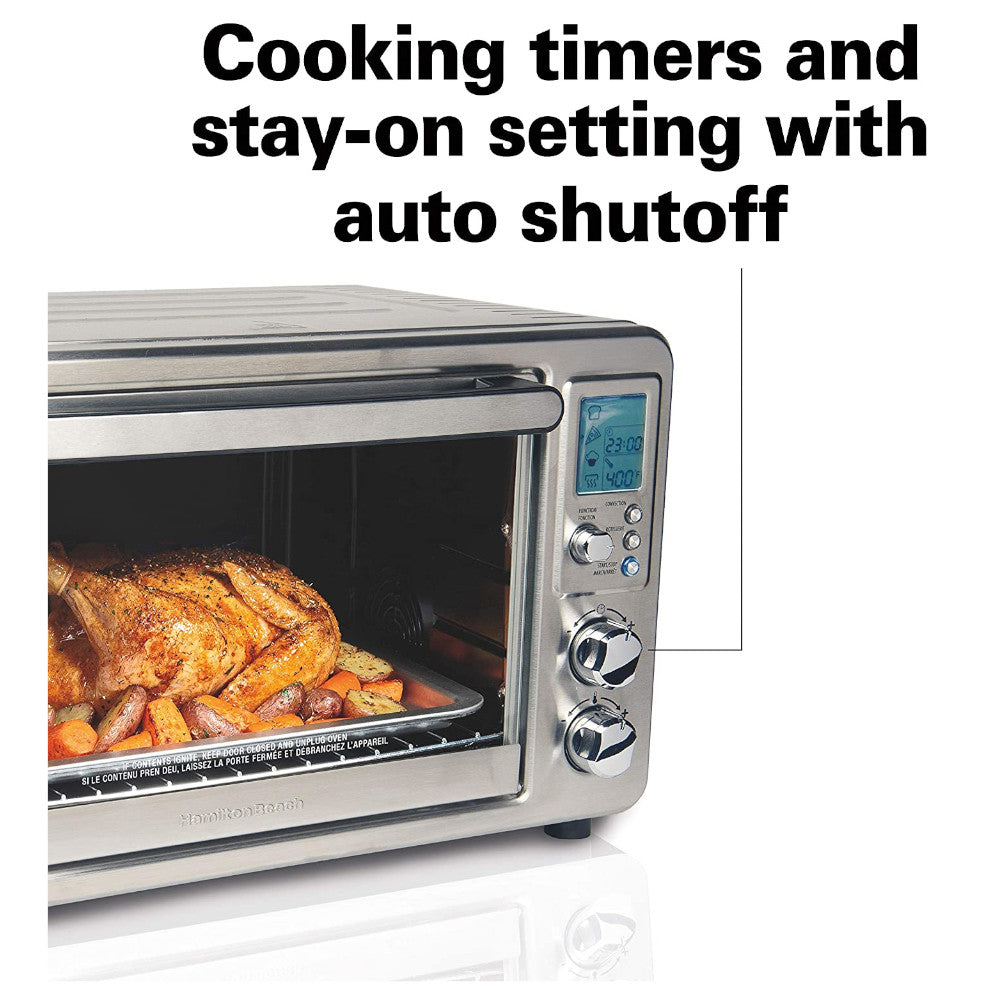 HAMILTON BEACH Stainless Steel Digital & Convection Toaster Oven - Refurbished with Full Manufacturer Warranty - 31190C