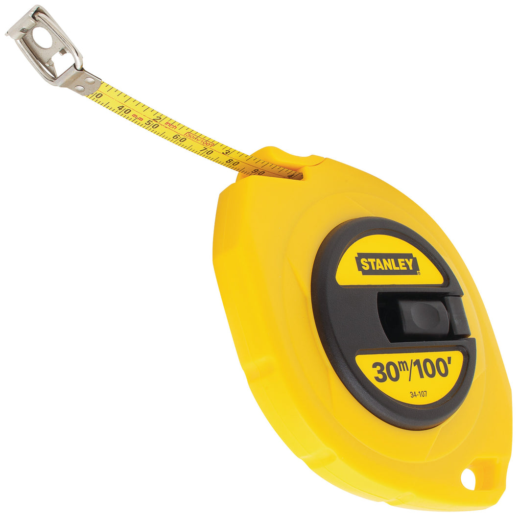 STANLEY 30m/100ft Steel Tape Measure - 34-107