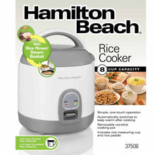 Load image into Gallery viewer, HAMILTON BEACH 8-Cup White Rice Cooker - 37508
