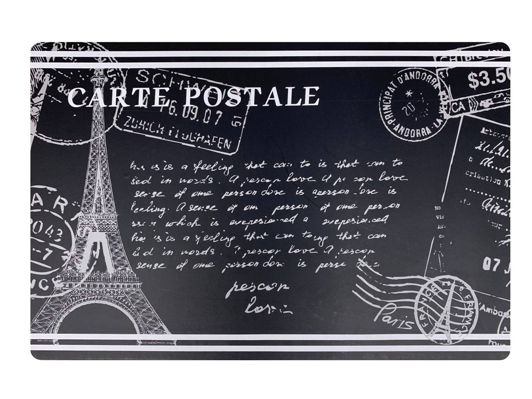 ITY Black Paris Themed Cork Placemat - 40256