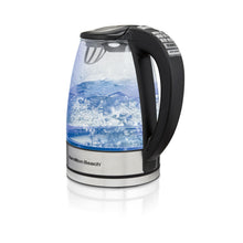 Load image into Gallery viewer, HAMILTON BEACH Glass Cordless Electric Kettle with 6 Programmable Adjustable Temperature Settings - 40941C
