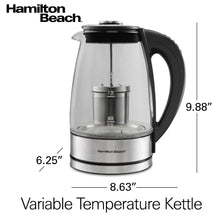 Load image into Gallery viewer, HAMILTON BEACH 1.7L Variable Temperature Kettle with Tea Steeper - 40942C
