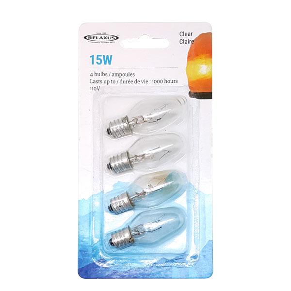 RELAXUS 4 Pack 15W Replacement Bulbs for Salt Lamps - 504054