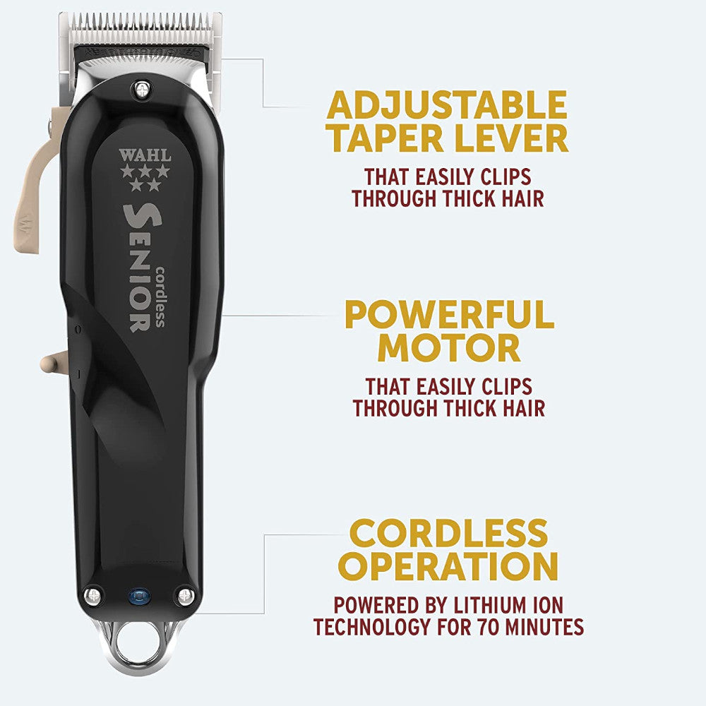 WAHL Professional 5 Star Series Tondeuse senior sans fil avec lame réglable - 56416