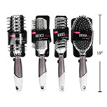 BODICO Brosse à cheveux métallique avec manche en caoutchouc - 77115