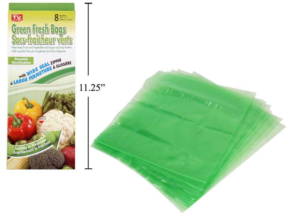 COMME VU À LA TÉLÉVISION Sacs de nourriture fraîche verts 8 pièces - 80426