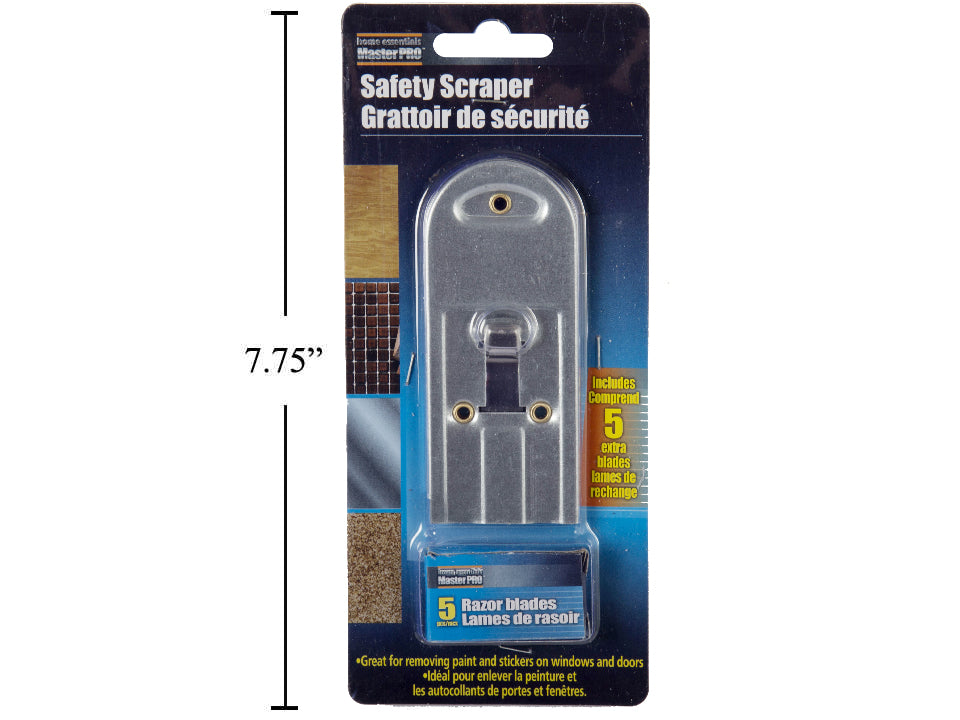 HOME ESSENTIALS 4-In Safety Scraper with 5 Blades - 83330