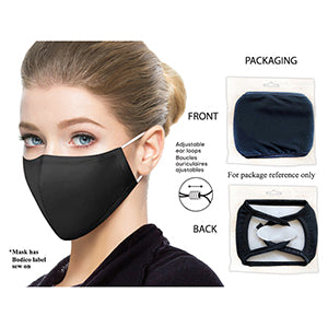 Masque facial noir lavable BODICO - 84158