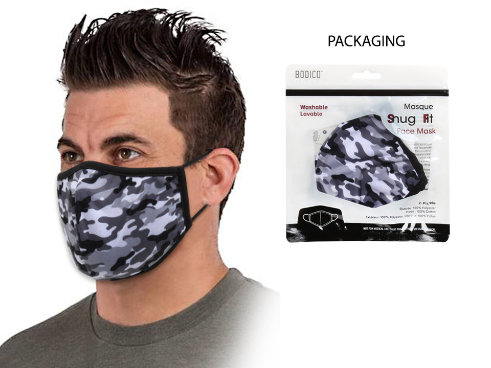 Masque facial camouflage lavable BODICO - 84177