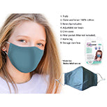 Masque facial lavable bleu sarcelle pour enfants BODICO - 84329