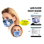 Masque facial lavable bleu et blanc BODICO avec valve - 84430