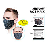 BODICO Washable Checkered Face Mask with Valve - 84433