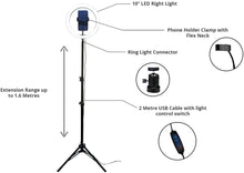 Charger l&#39;image dans la galerie, IFOCUS Anneau lumineux de 10 pouces avec mini trépied - 86870 
