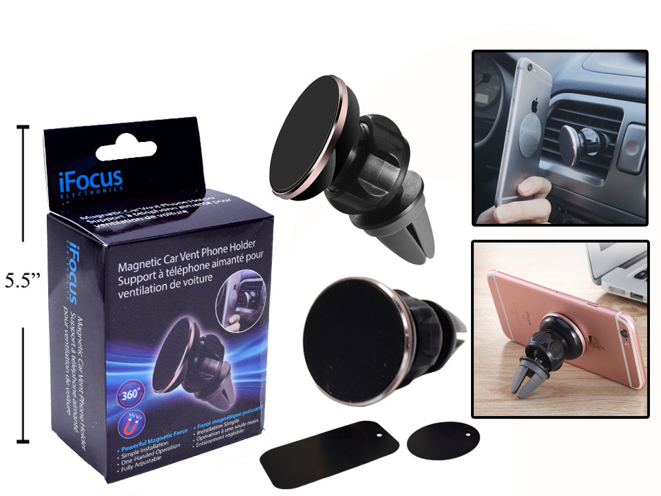 iFOCUS Support de téléphone magnétique pour grille d'aération - 86949