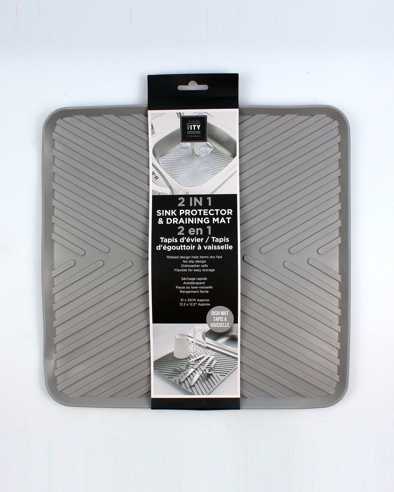 Protecteur d'évier et tapis de drainage 2 en 1 ITY - 90113