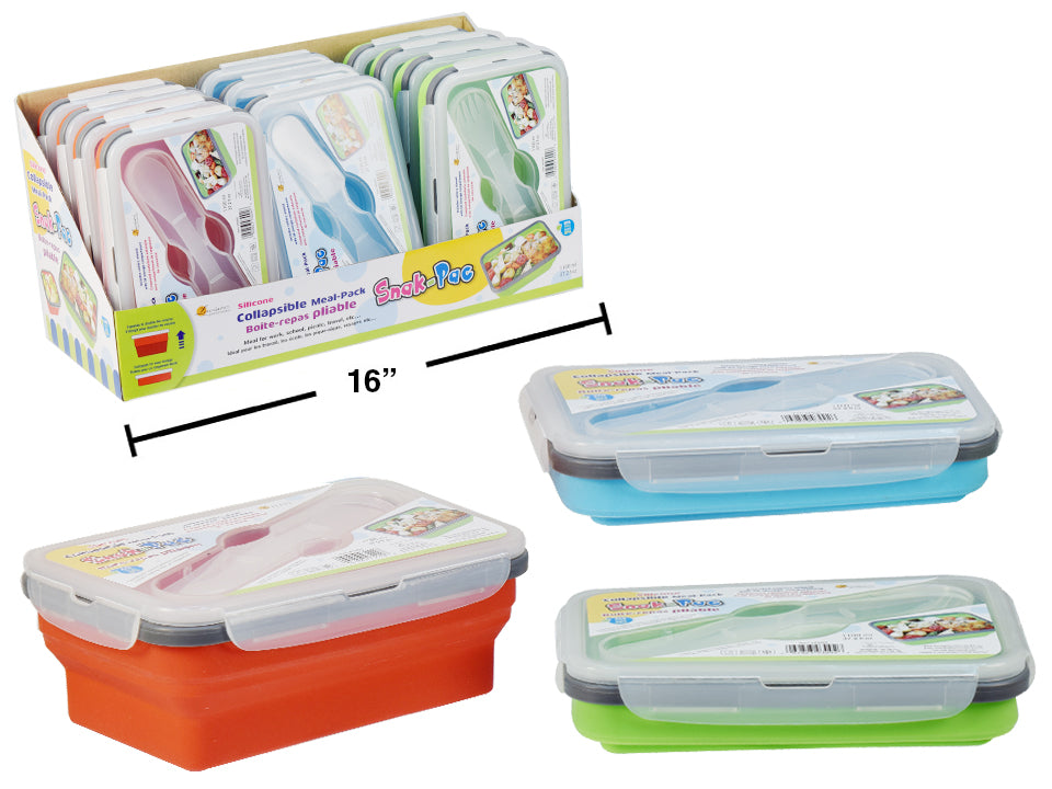 SNAK PAC Pack Repas en Silicone avec Couverts - 93092