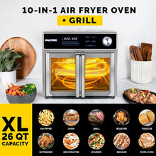 Charger l&#39;image dans la galerie, Gril de four à friteuse à air numérique KALORIK MAXX - Entretenu en usine avec la garantie Home Essentials - AFO47631SS2
