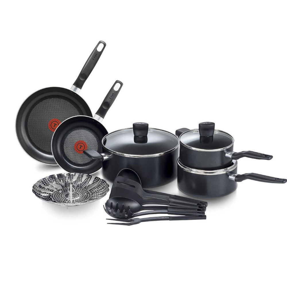 T-FAL Essentials Pot Set 15PC - Emballage imparfait avec garantie complète - B218SE74