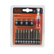 Charger l&#39;image dans la galerie, BLACK + DECKER Jeu de 15 tournevis à connexion rapide - BDA9215QCM
