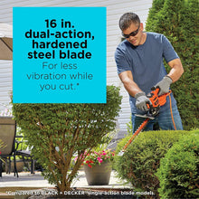 Load image into Gallery viewer, BLACK+DECKER 16&quot; SAWBLADE™ Hedge Trimmer - BEHTS125
