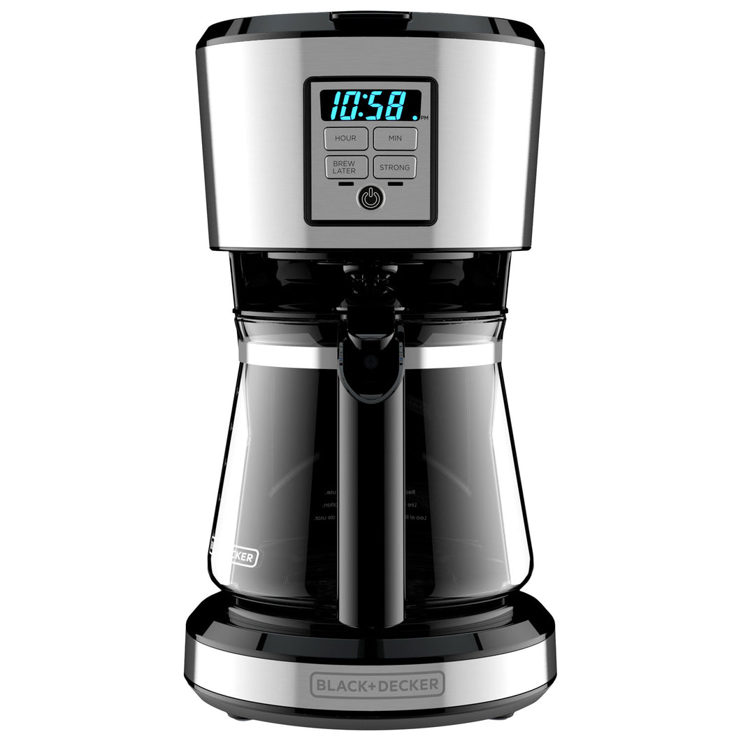 Cafetière programmable 12 tasses BLACK + DECKER - Certifiée en usine avec garantie complète - CM1231SC 