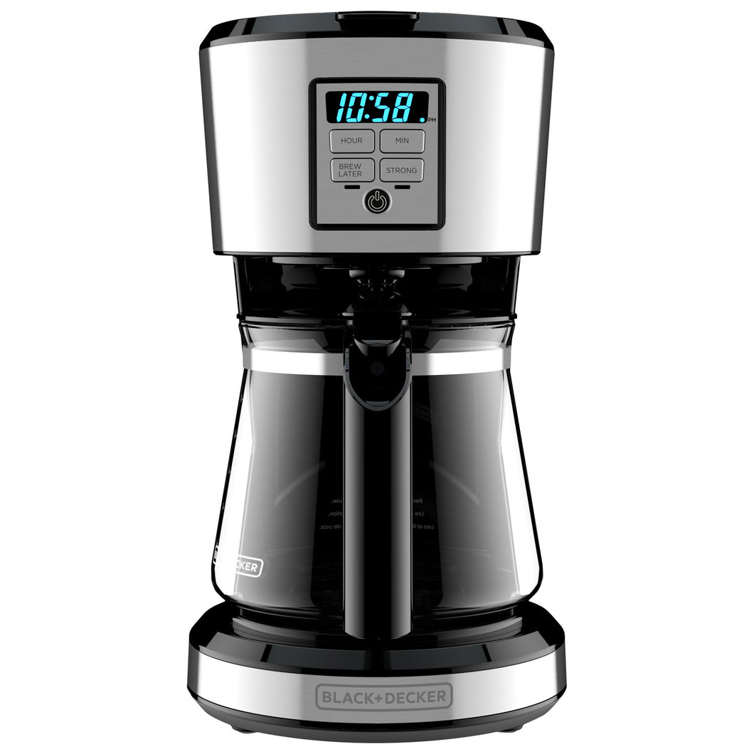 BLACK + DECKER 12 Cup Programmable Coffee Maker - Factory Certified with Full Warranty - CM1231SC