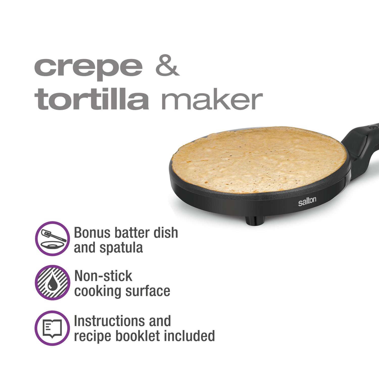 SALTON Electric Crepe Maker - CM1613