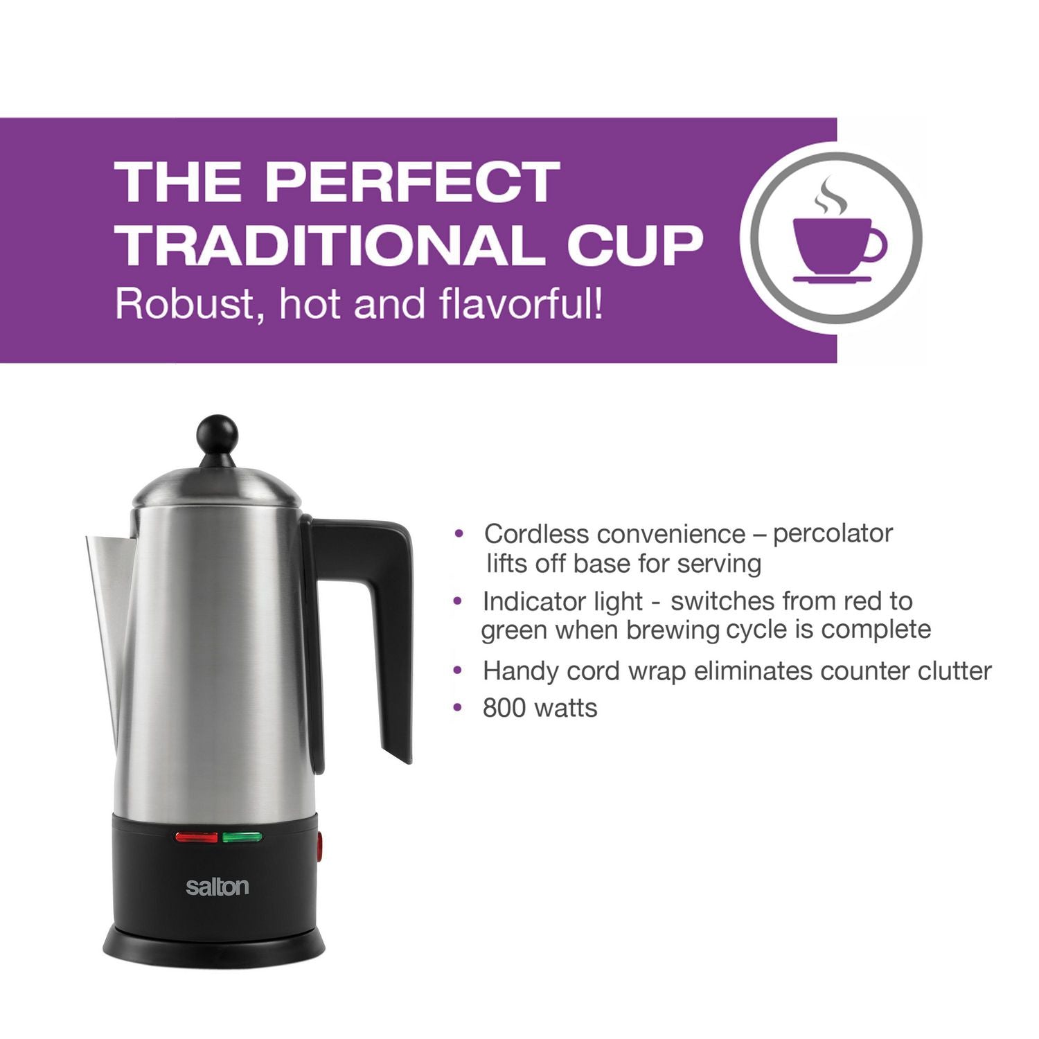 Percolateur SALTON 10 tasses - CU1777 