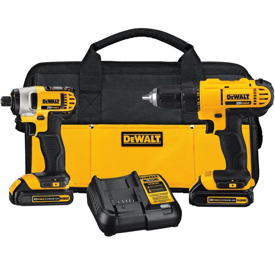 DEWALT Kit combiné perceuse et visseuse à percussion 20 V Max - Remis à neuf avec garantie du fabricant - DCK240C2