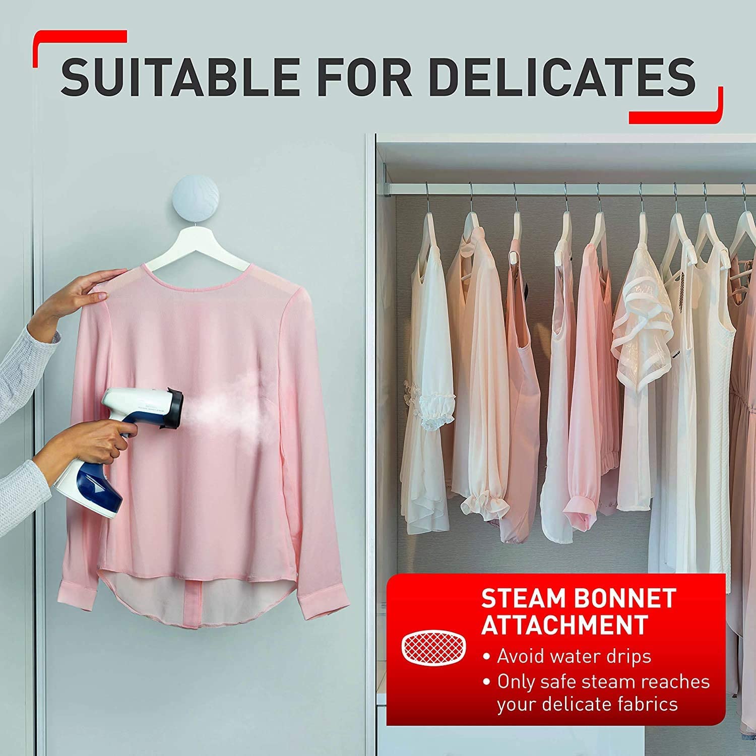 Défroisseur vapeur portatif polyvalent T-FAL - Emballage imparfait avec garantie complète - DT7050