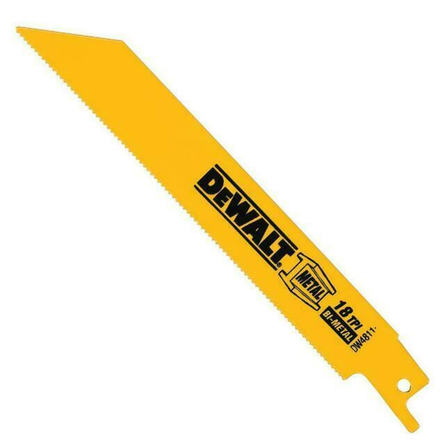 DEWALT Lames de scie alternative pour la coupe du métal, 6 po, 18 TPI (paquet de 5) - DW4811 