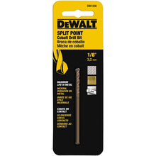 Load image into Gallery viewer, DEWALT 1/8-Inch Split Point Industrial Cobalt Drill Bit - DWA1208
