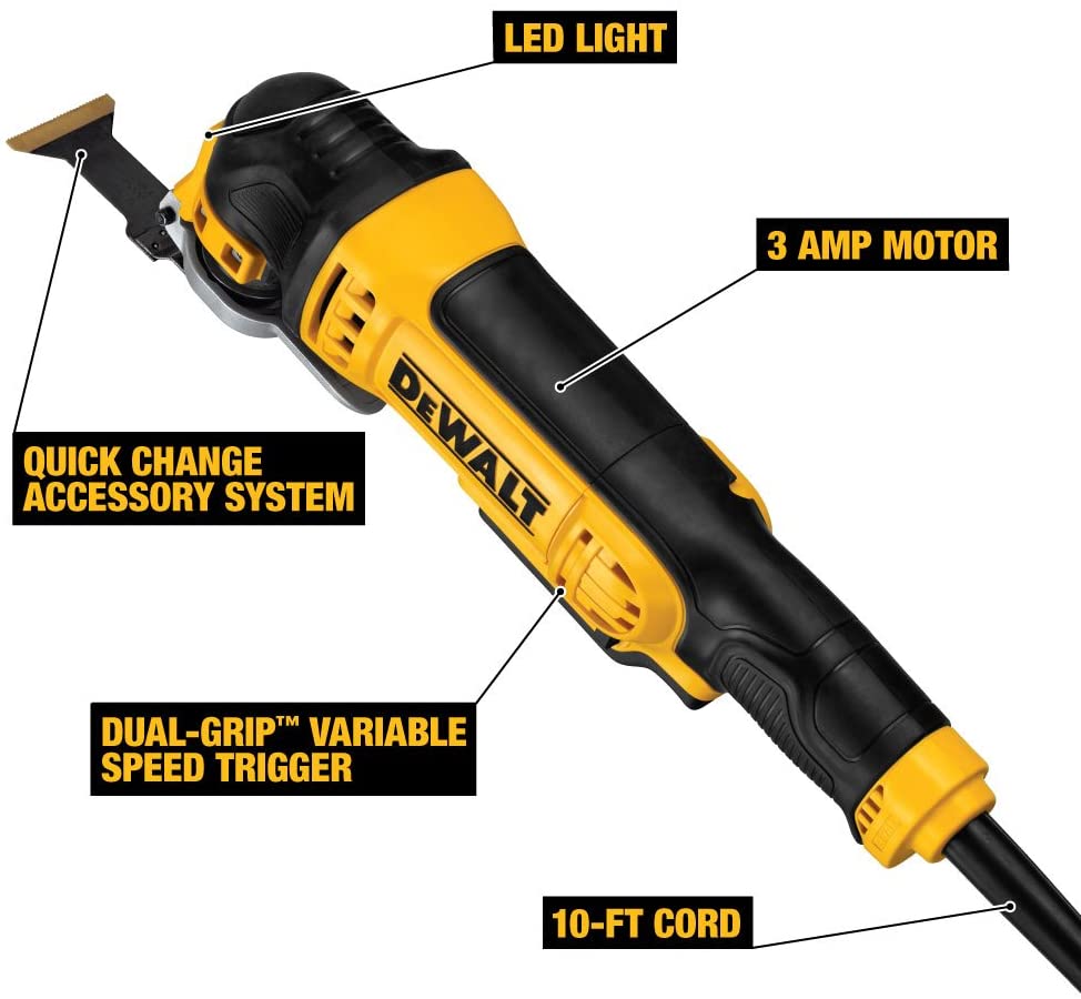 Outil multifonction oscillant DEWALT - Remis à neuf avec garantie complète du fabricant - DWE315K