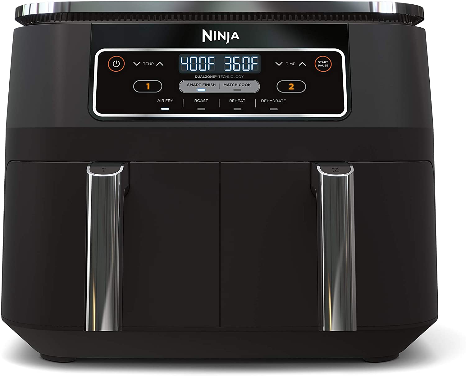 NINJA Foodi 4-in-1, 8-qt., 2-Basket Air Fryer with DualZone Technology - Factory serviced with Home Essentials warranty - DZ100