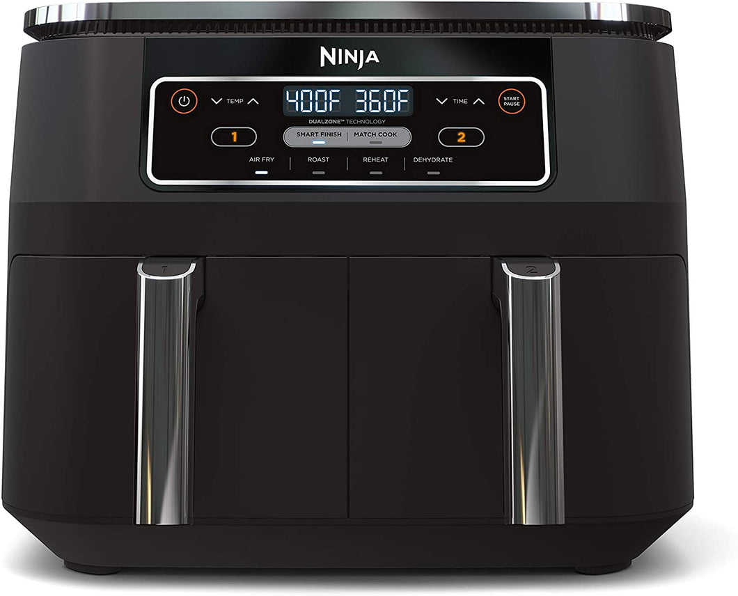 Friteuse à air NINJA Foodi 4 en 1, 8 pintes, 2 paniers avec technologie DualZone - Entretien en usine avec garantie Home Essentials - DZ100