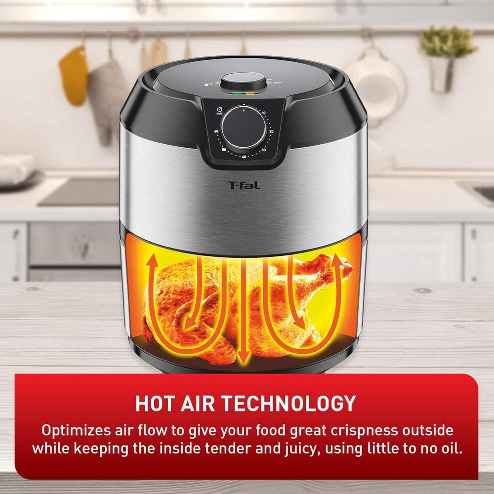 Friteuse à air T-FAL Easy Fry XL en acier inoxydable - Emballage imparfait avec garantie complète - EY201D50 