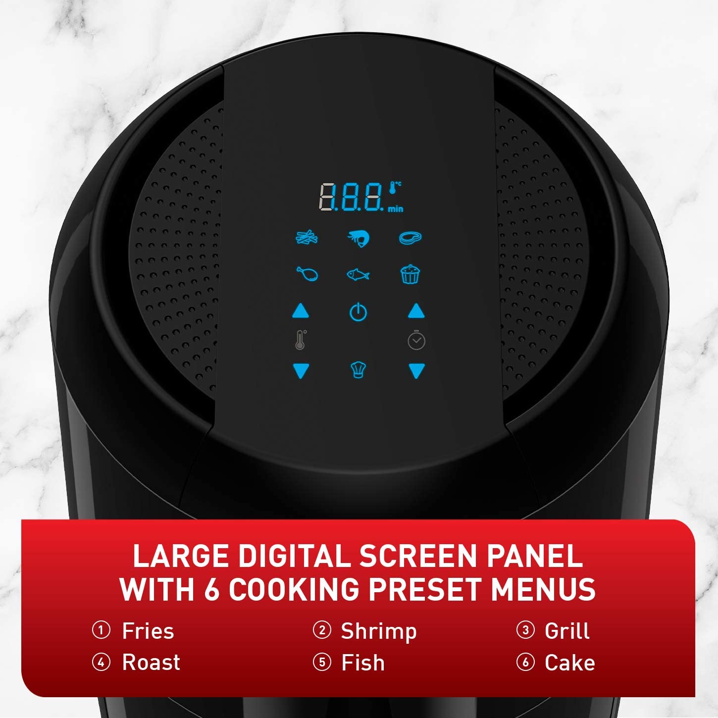 Friteuse à air numérique compacte T-FAL 1,6 L - Emballage défectueux avec garantie complète - EY301850