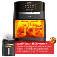 Load image into Gallery viewer, T-FAL Easy Fry Air Fryer &amp; Grill 2 in1 XL Air Fryer - Blemished package with full warranty - EY505850
