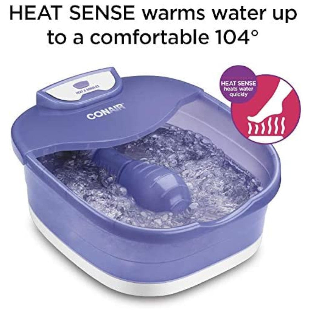 CONAIR Heat Sense Foot And Pedicure Spa With Heated Bubble Massage - FB90C