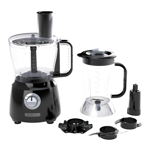 BLACK + DECKER 2-in-1 12 Cup Food Processor and Blender - Factory Certified with Full Warranty - FP5500BC