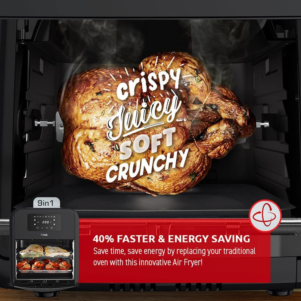 T-FAL Easy Fry Toast Oven and Grill 9-in-1 air fryer oven - Blemished package with full warranty - FW501850